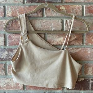 O-ring cropped tank top